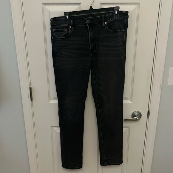 Men’s American Eagle Stretch Slim Fit Jeans. Color: Black. Size: 33x32 - Picture 1 of 4